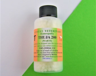 Thuja Homeopathy Remedy for the removal of warts for dogs and cats, horses and ponies SPECIAL OFFER Large Size 1400 tablets