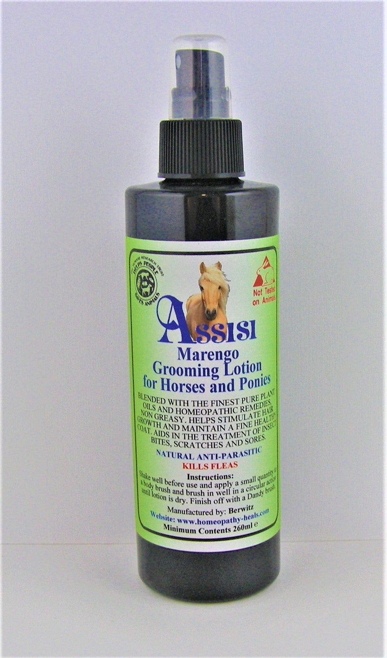 ASSISI All Purpose Marengo Grooming Lotion For Horses & Ponies 260ml spray Safe, Natural, cruelty free image 3