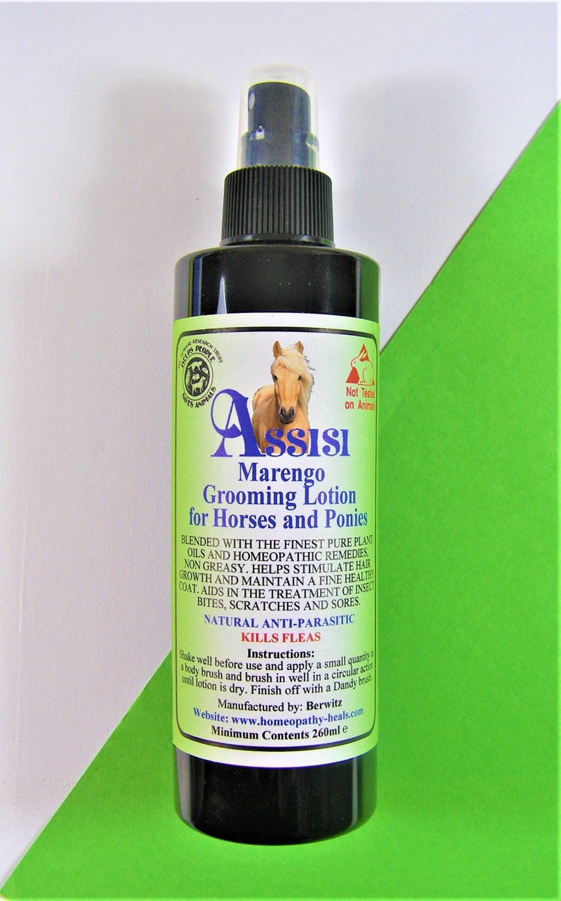 ASSISI All Purpose Marengo Grooming Lotion For Horses & Ponies 260ml spray Safe, Natural, cruelty free image 1