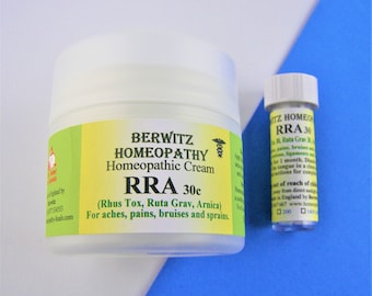 RRA homeopathy cream and remedy kit for tendons, ligaments, muscles & joints