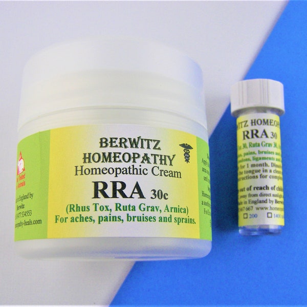 RRA homeopathy cream and remedy kit for tendons, ligaments, muscles & joints
