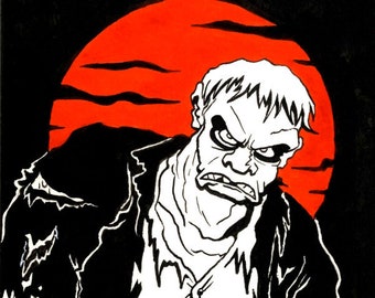 Solomon Grundy, Original Ink Drawing