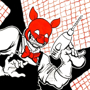 Profesor Pyg, Dibujo original de tinta