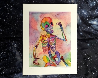 Rainbow Skeleton, Giclée Print