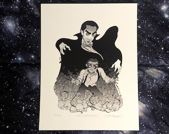 Dracula and Renfield, Giclée Print