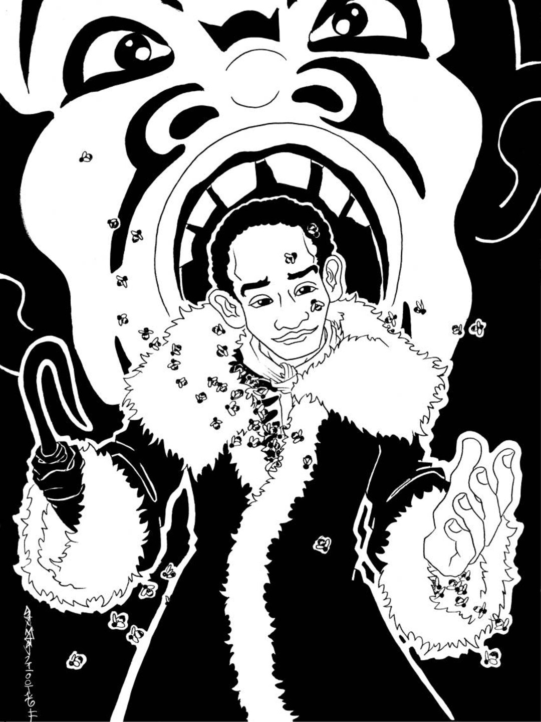 Candyman Original Ink Drawing Etsy