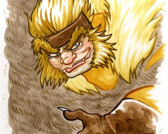 Sabretooth, X-Men, Original Watercolor Painting