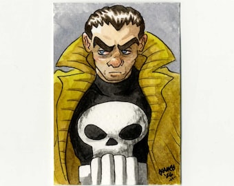 Punisher, Marvel Comics, Original Sketch Card