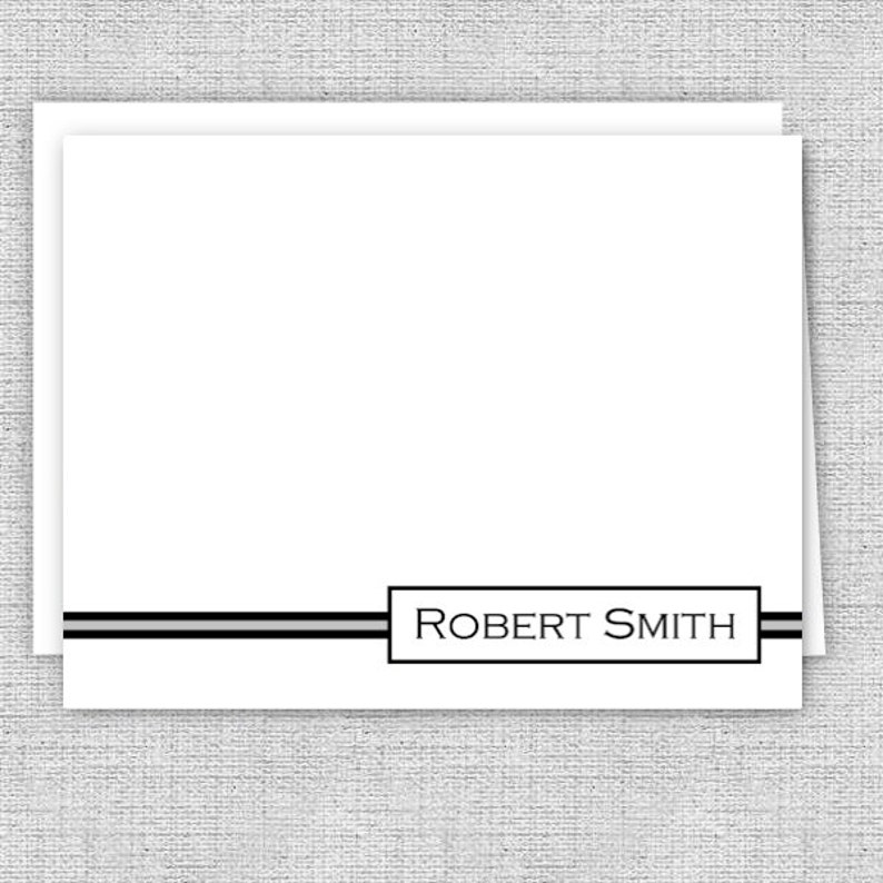 Personalized Note Cards Masculine Stationery Personalized - Etsy