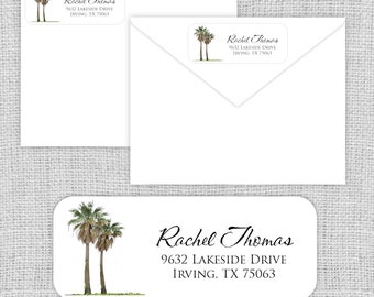 Return Address Labels • Palm Trees • Matte or Glossy Stickers • Printed Labels •