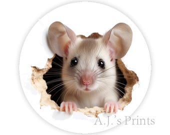 Mouse in the House Stickers: Glossy or Matte Gift Labels