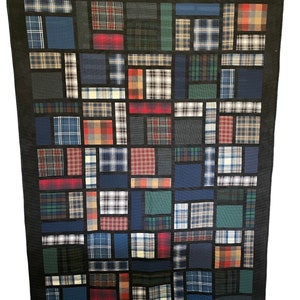 Custom Man's Flannel Shirt Quilt image 2
