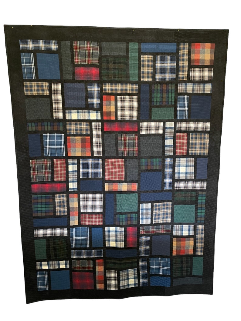 Custom Man's Flannel Shirt Quilt image 2