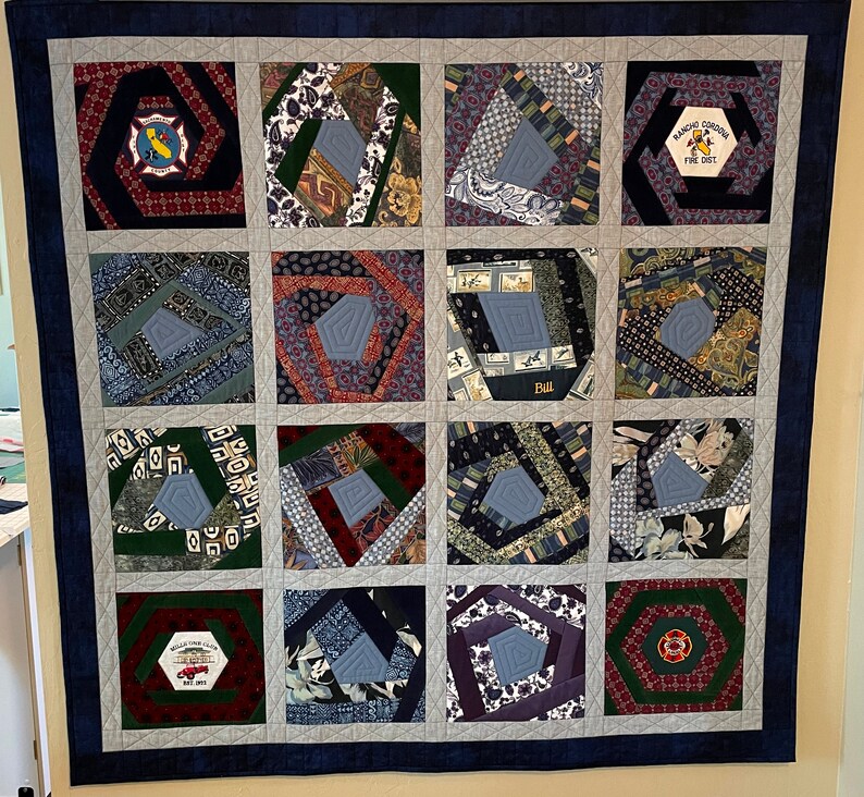 Custom Crazy Quilt Made From Shirts Etsy