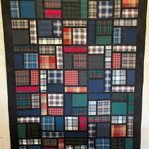 Custom Man's Flannel Shirt Quilt image 1