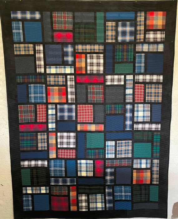 Custom Man's Flannel Shirt Quilt