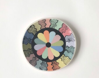 Fuzzy flower plate