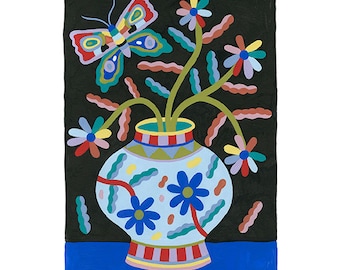 Flower vase A4 print