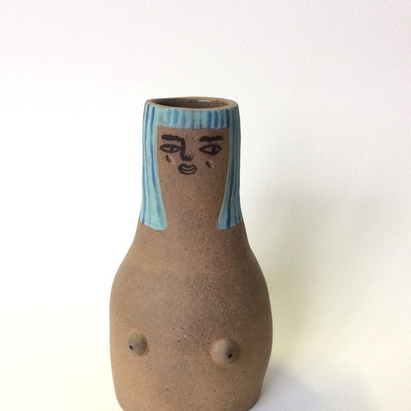 Mint haired lady vase