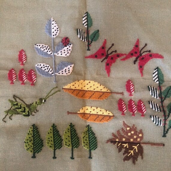 Vintage Preworked Needlepoint Canvas Paragon Tapestries Etsy