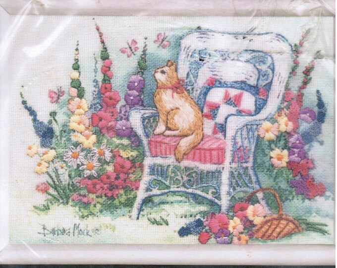 Dimensions Gallery Crewel Embroidery Kit Garden Chair 6181 Etsy