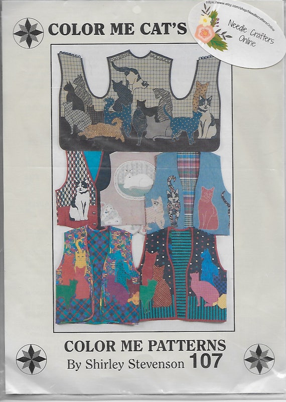 Do It Yourself Sewing Pattern Cat Mom Vest Cat Pattern Etsy