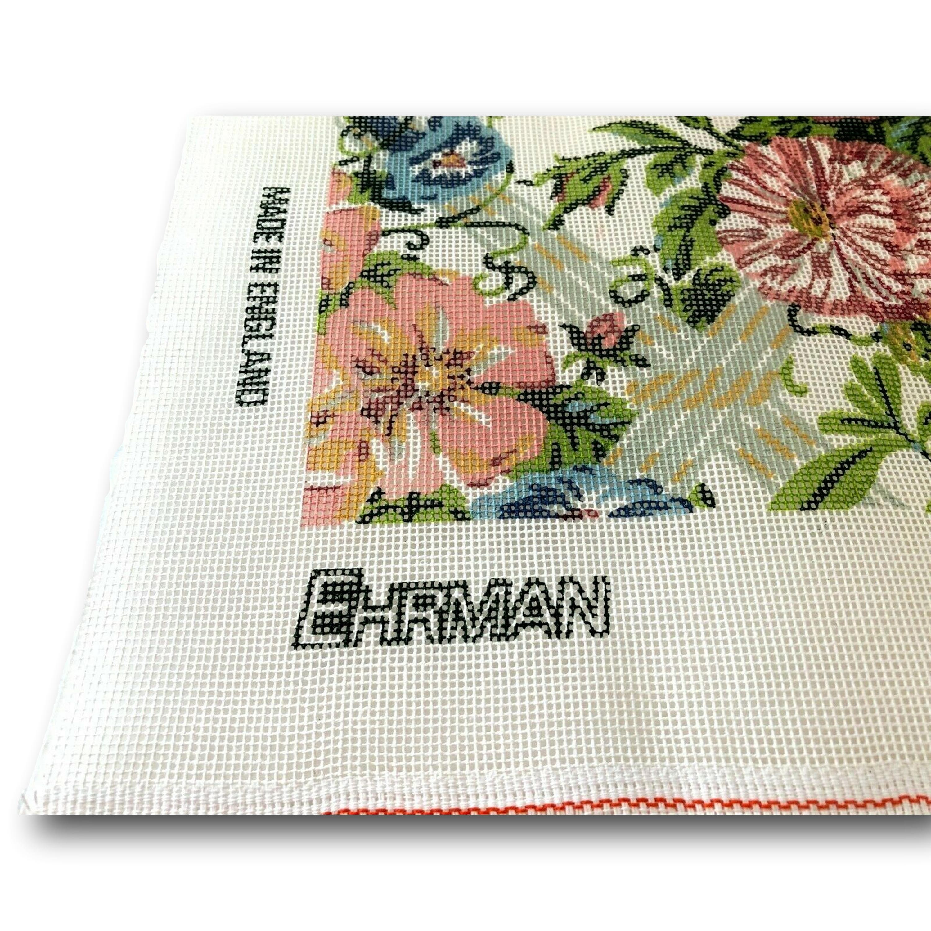 Needlepoint Ehrman Canvas Ehrman Chintz Pink Canvas Etsy