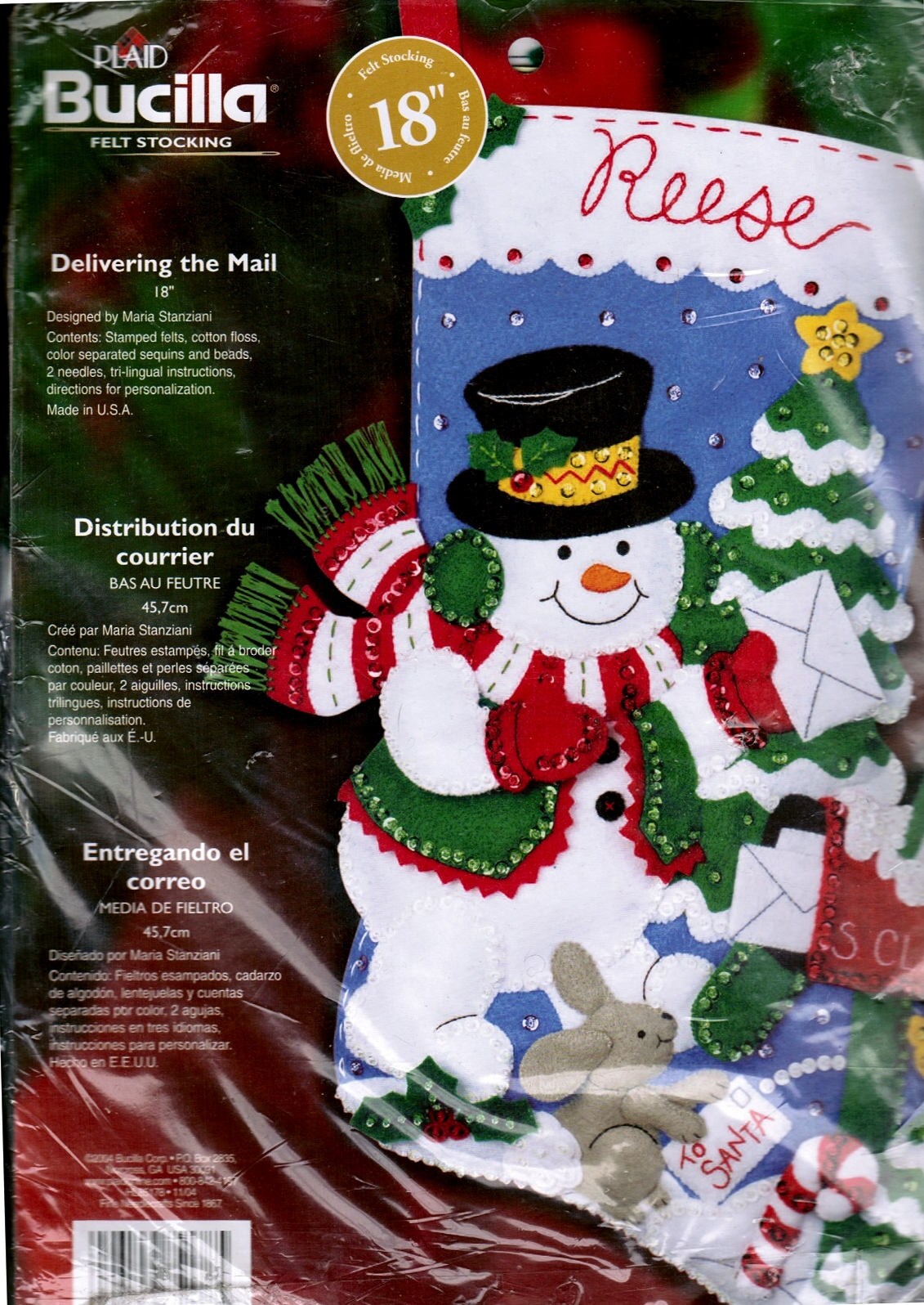 Bucilla Kit Broderie Feutre Chaussettes Vacances - Appliqué Festif à Compléter