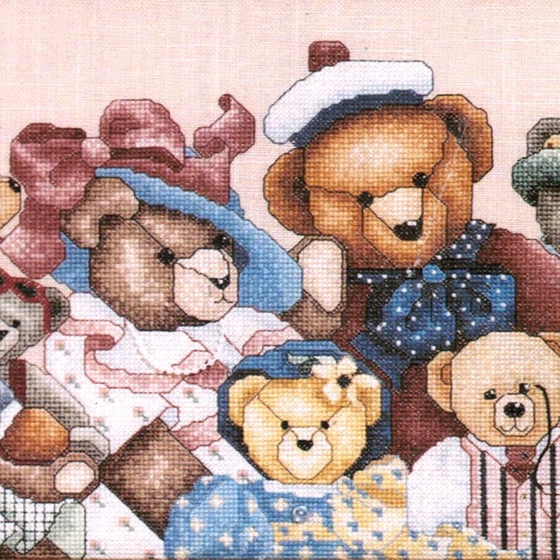 Janlynn Cross Stitch Kit, Nursery Kit, Bear Collector, Counted Cross