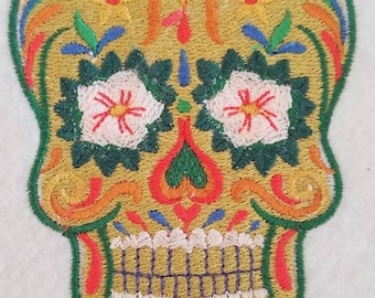 Skull Patch | Sugar Skull Patch | Sugar Skull Day of the Dead | Machine Embroidered