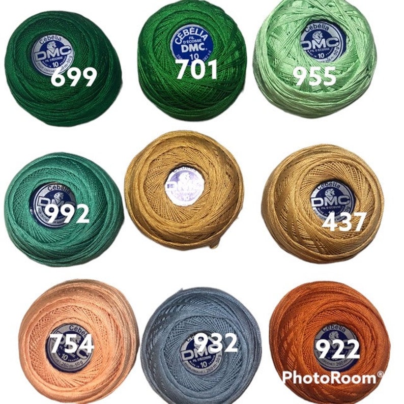 Dmc cebelia crochet thread size 10 assorted colors etsy