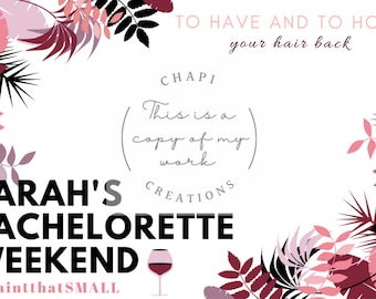 Bachelorette Scrunchie Tag - Hangover Bag Favors