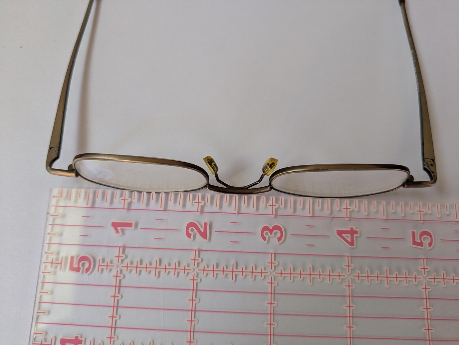 Vintage Small Rectangular Metal Rim Eyeglasses Square Reading Glasses ...