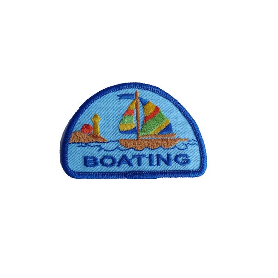 Vintage Girl Scout Boating Patch Boat Boy Scout Ra
