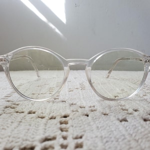 Vintage Tijn Clear Round Eyeglasses 48 - 22 140 Eyeglass Frames