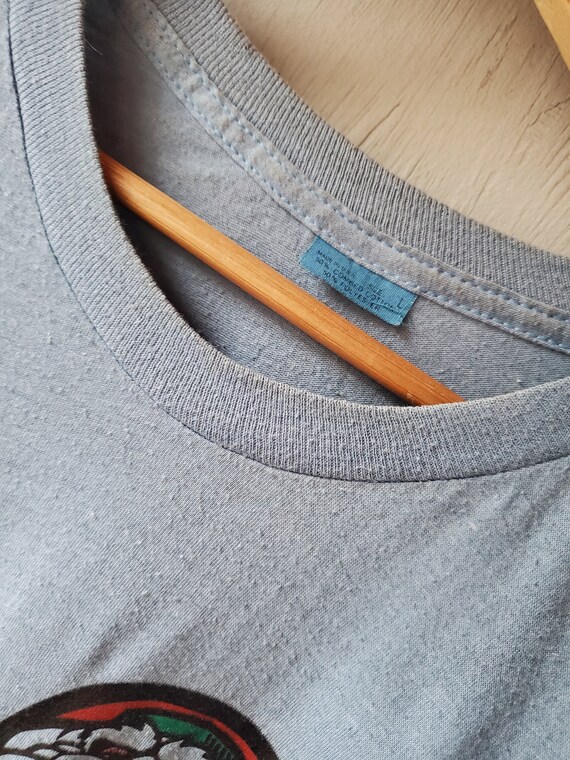 Vintage 80s Hot Shirts Light Blue T-shirt size 38… - image 7