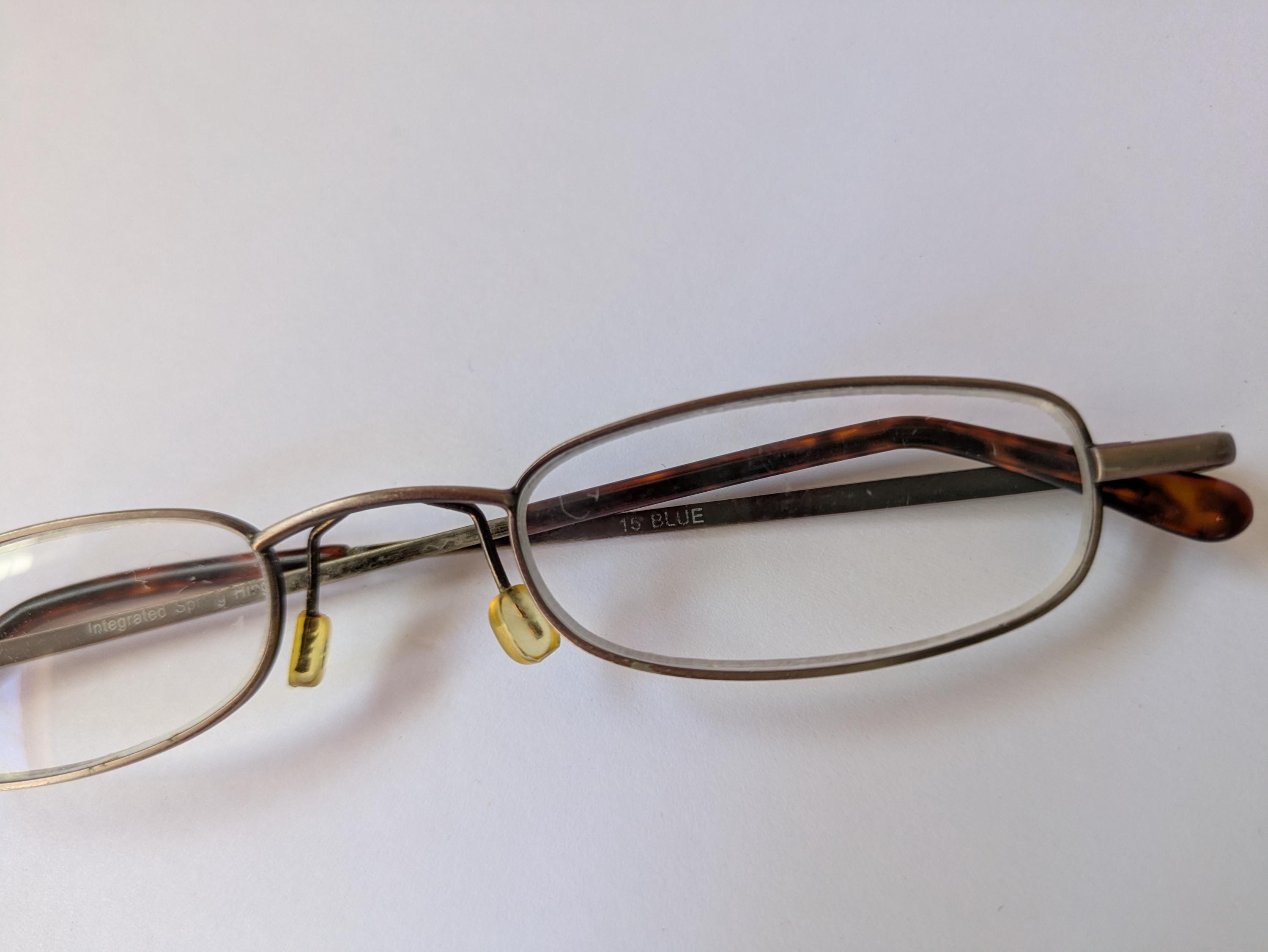 Vintage Small Rectangular Metal Rim Eyeglasses Square Reading Glasses ...