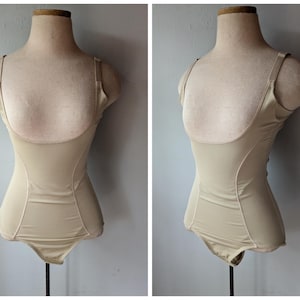 Vintage Sweet Nothing&#39;s Beige Bodysuit Undergarment Medium