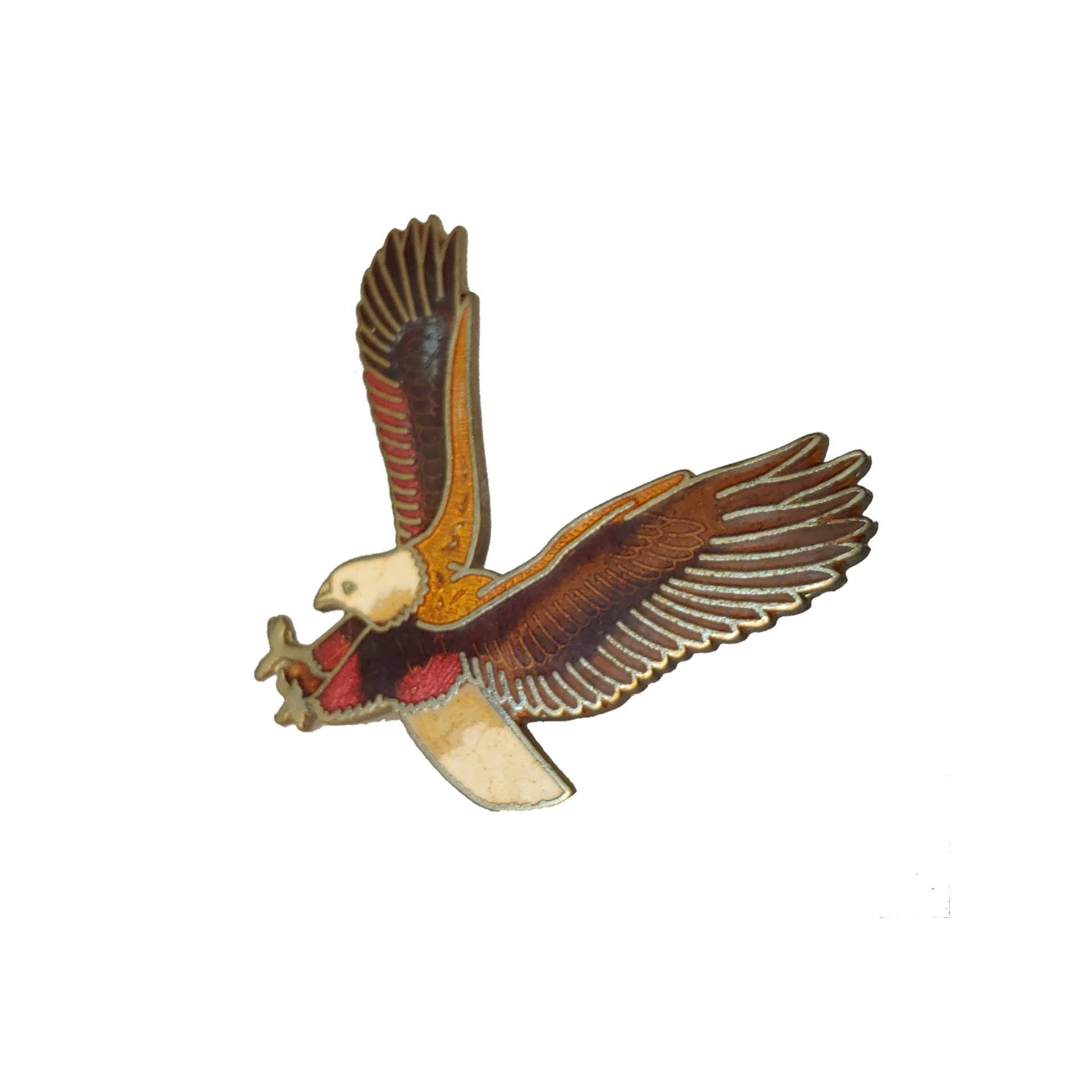 Vintage American Bald Eagle Large Enamel Pinback Lapel Hat Pin Etsy