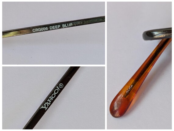 Vintage Small Square Rectangular Eyeglasses Metal… - image 6