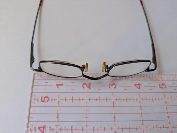 Vintage Small Square Rectangular Eyeglasses Metal… - image 2