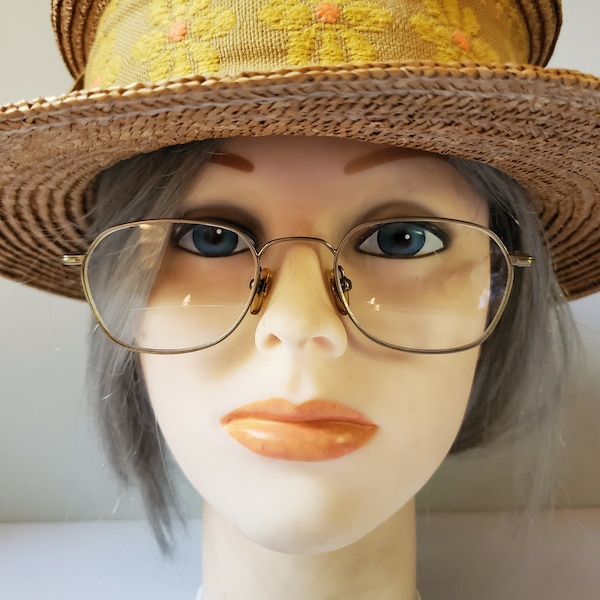 Vintage Round Lanza Tortoise Shell Eyeglasses 145 Gold Eyeglass Frames