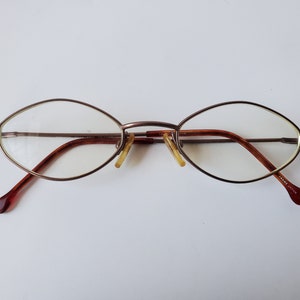 Vintage Escada D1K Small Round Oval Brown Eyeglasses Eyeglass Frames E076 45-19 Japan Designer