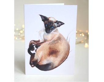 Siamese Cat Greetings Card