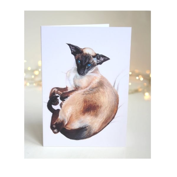 Siamese Cat Greetings Card