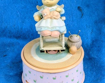 Vintage 2001 Precious Moments Snow Globe Toyland Music Box Enesco