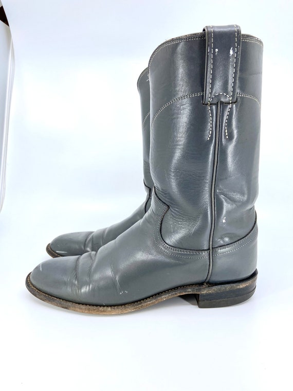 Size 7 Grey Cowboy Boots // Grey Western Boots //… - image 9