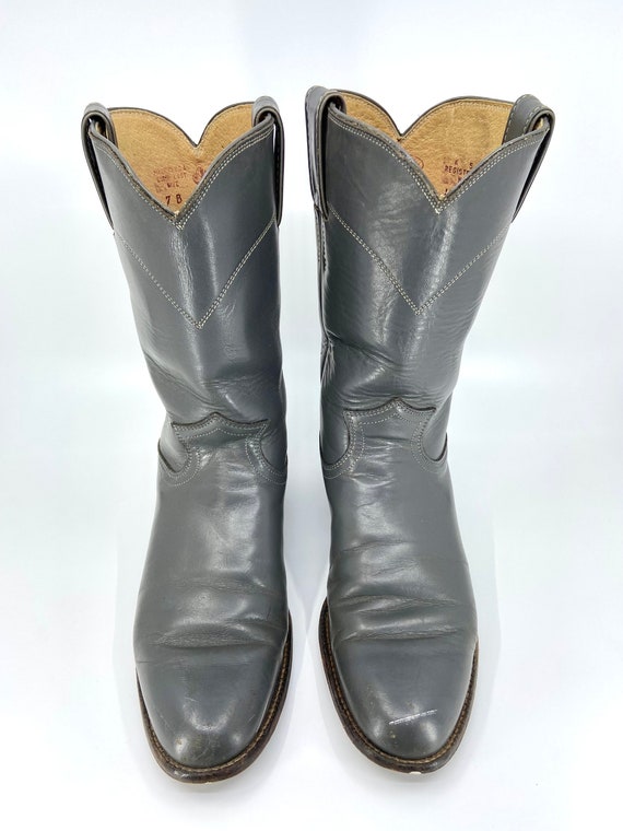 Size 7 Grey Cowboy Boots // Grey Western Boots //… - image 4
