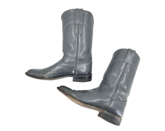 Size 7 Grey Cowboy Boots // Grey Western Boots // Grey Cowgirl Boots // 0701