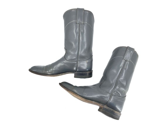 Size 7 Grey Cowboy Boots // Grey Western Boots //… - image 1